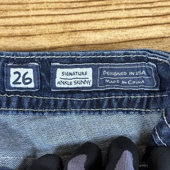 Miss Me Jeans Skinny Ankle Rhinestone Beaded Pockets Size 26 JE8111AK2 - Picture 3 of 16